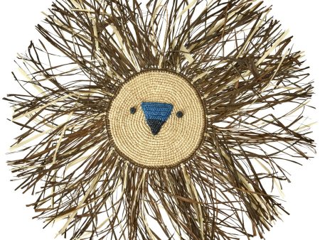 Rice Raffia Animal Wall Decor I Brown - Large For Sale