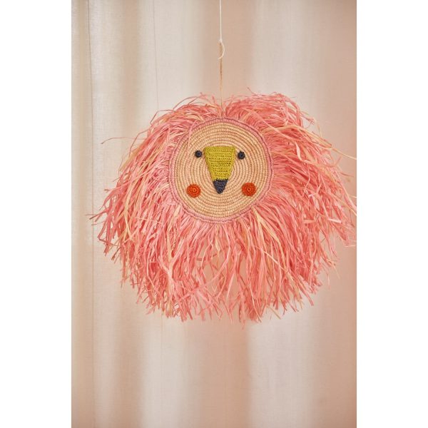 Rice Raffia Animal Wall Decor I Pink - Large Online Hot Sale