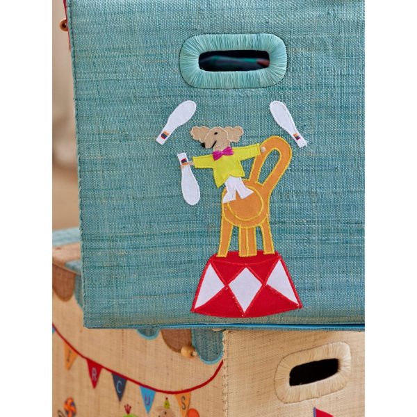 Rice Raffia Opbevaring Box Med Circus Theme - Extra Large - Foldable Discount