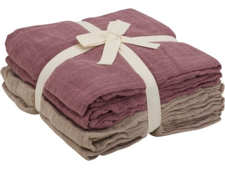 Pippi Withered Rose Økologiske Stofbleer Muslin 4-pack Online