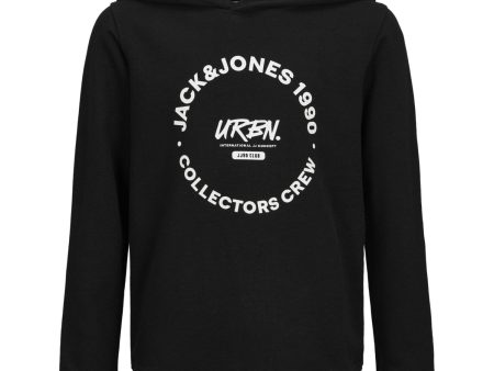 Jack & Jones Junior Black Simon Sweat Hættetrøje on Sale