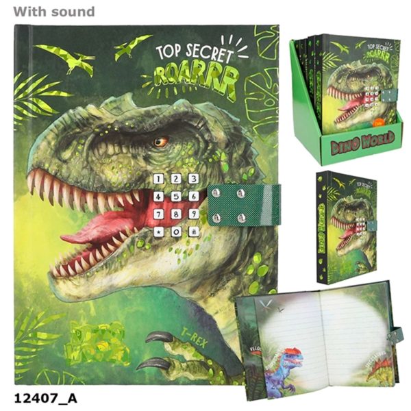 Dino World Dagbog m. Kode og Lyd Hot on Sale