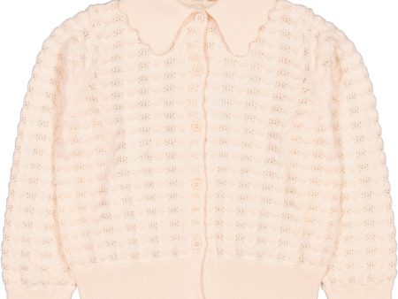 MarMar Cotton Knit Lace Soft Rosa Tulda Cardigan Knitwear For Sale