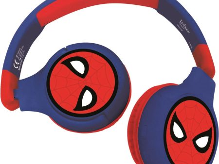 Lexibook Spiderman 2 in 1 Bluetooth® and Wired comfort foldable Headphones with kids safe volume Online