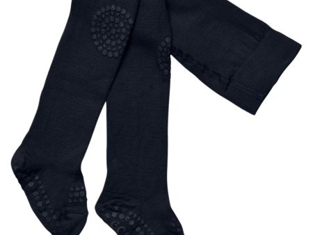 Gobabygo Midnight Blue Crawling Strømpebukser anti-slip Uld Hot on Sale