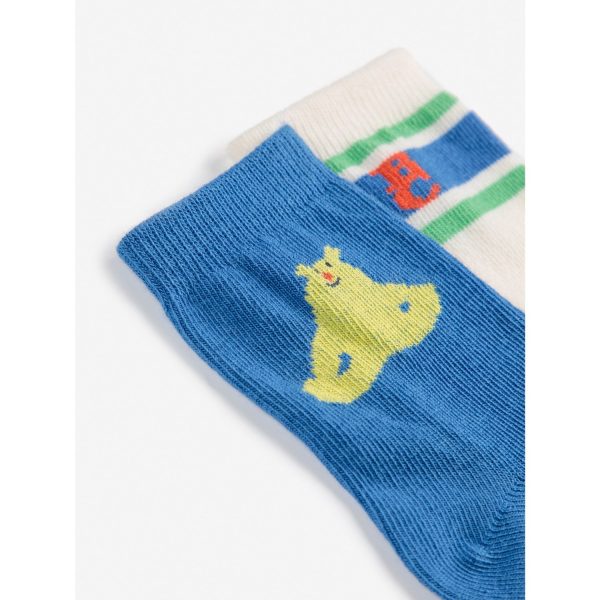 Bobo Choses Multicolor Hug Me Bjørn Kort Sock 2-Pak Online Sale