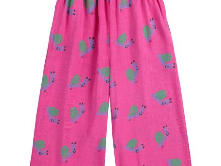 Bobo Choses Fuchsia Funny Snail All Over Woven Culotte Bukser on Sale