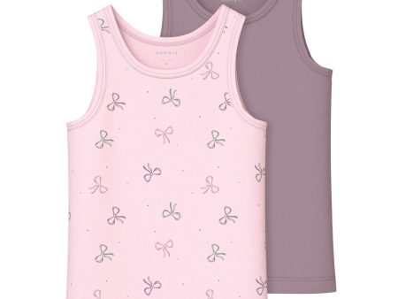 Name It Barely Pink Tank Top 2-pak Barely Pink Bow Noos Supply