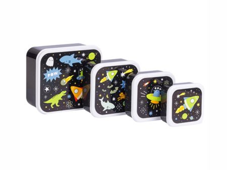 A Little Lovely Company Galaxy Lunch & Snack Box Sæt For Sale