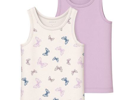 Name It Jet Stream Tank Top 2-pak Jet Stream Butterfly Noos For Discount