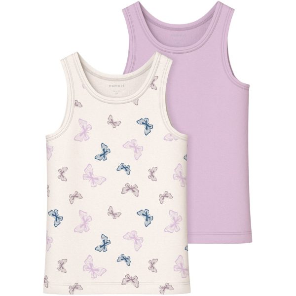 Name It Jet Stream Tank Top 2-pak Jet Stream Butterfly Noos For Discount