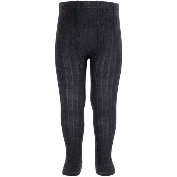 Cóndor Navy Extrafine Merino Uld Rib Strømpebukser Hot on Sale